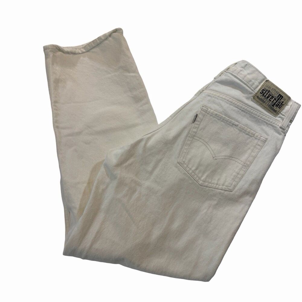 Levi's SilverTab Jeans Women's 30x31 White '94 Baggy Distressed Y2K Straight Leg